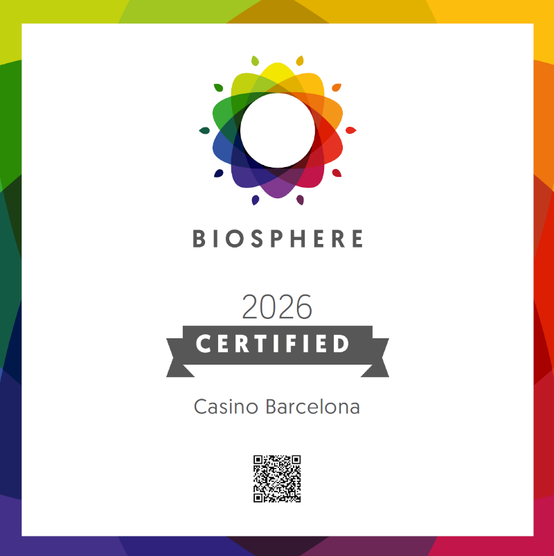 Casino Barcelona consolida su modelo de sostenibilidad con la renovación de la certificación Biosphere