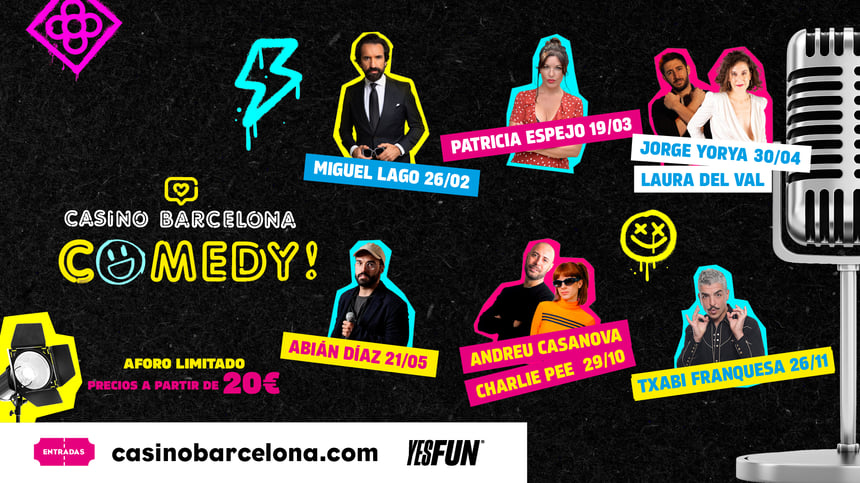 Miguel Lago, Patricia Espejo y Abián Díaz encabezan el cartel del Casino Barcelona Comedy
