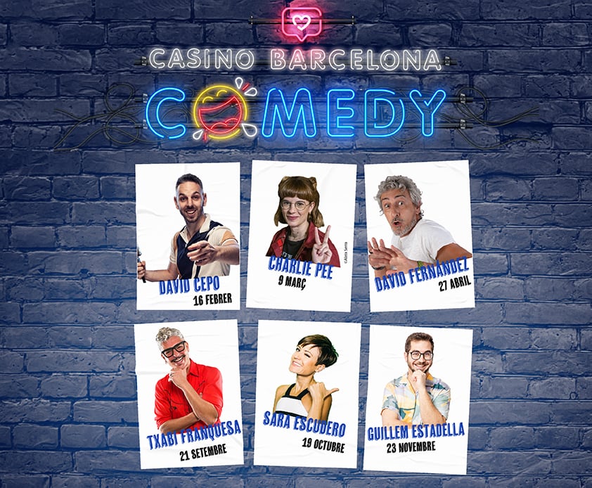 Txabi Franquesa, David Fernández y Charlie Pee, protagonistas del Casino Barcelona Comedy